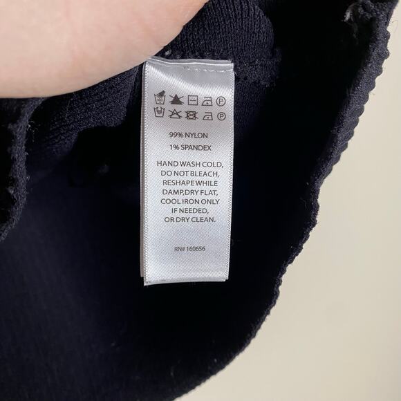 BAILEY/44 Black Ribbed Knit Square Neck Tank Top Size Large - Picture 5 of 7